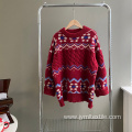 Loose Jacquard Knitted Pullover